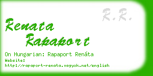 renata rapaport business card