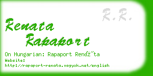 renata rapaport business card